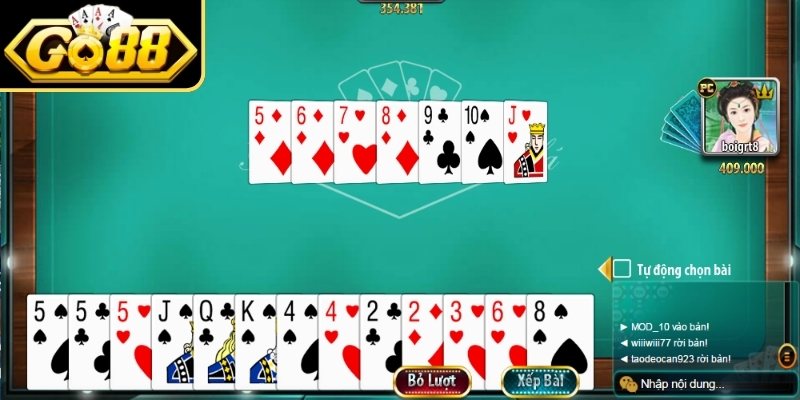 Tiến Lên GO88 – Game Bài Xanh Chín Đẳng Cấp Năm 2026 1 Các quy tắc cơ bản của Tiến Lên GO88